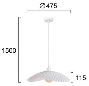 Lustr na lanku DANCE 1xE27/40W/230V bílá