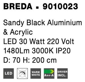 LED lustr Breda 70 černé