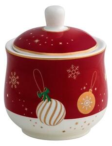 Vánoční cukřenka ALLELUIA BRANDANI (barva - porcelán, bílá/červená/zlatá)