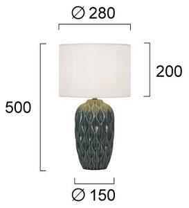 Stolní lampa PINEAPLE 1xE27/40W/230V bílá/zelená