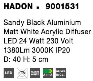 LED stropní svítidlo Hadon 40 černé