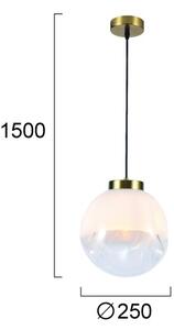 Lustr na lanku VANA 1xE27/40W/230V bílá/zlatá