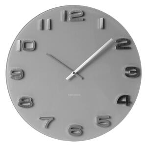 Nástěnné kulaté hodiny Vintage 35 cm šedé Karlsson (Barva - šedá)