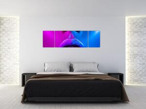Obraz barevných rtů (170x50 cm)