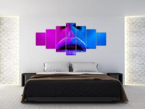 Obraz barevných rtů (210x100 cm)