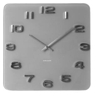 Nástěnné čtvercové hodiny Vintage 35 cm Karlsson (Barva - šedá)