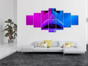 Obraz barevných rtů (210x100 cm)