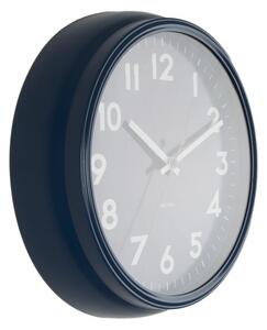 Nástěnné kulaté hodiny Badge 38 cm Karlsson * (Barva - modrá)