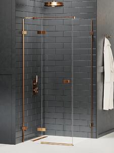New Trendy Avexa Copper Brushed sprchový kout 100x80 cm obdélníkový měděná kartáčovaný/průhledné sklo EXK-3548
