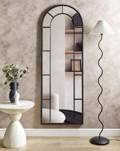 Kovové nástěnné zrcadlo 60 x 170 cm černé CROSSES