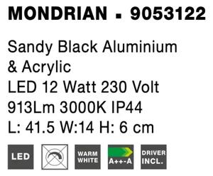 Moderní nástěnné svítidlo Mondrian 42 černé