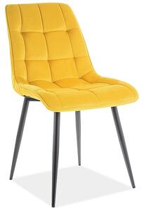 Signal Jídelní židle CHIC Matt Velvet Barva: Žlutá