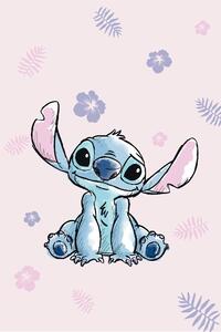 Jerry Fabrics Deka mikroflanel 100x150 cm - Lilo and Stitch "pink"