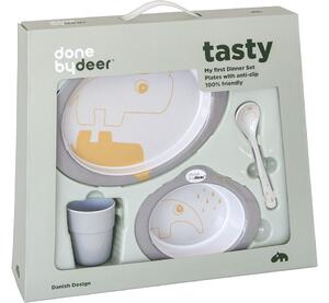 Jídelní sada pro děti Done by Deer Tasty Barva: šedá