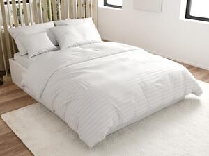Hotelové povlečení z mikrovlákna JASMINE bílé - proužek 2 cm, hotelová kapsa Rozměr povlečení: 70 x 90 cm | 140 x 220 cm