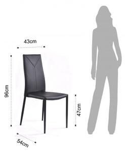 Židle SALLY BLACK TOMASUCCI (barva - černá syntetická kůže)