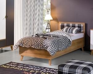 Gibmeble postel MENOME + barevné varianty dub zlatý / bílá / grafit
