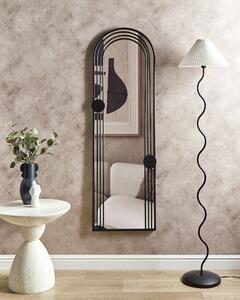 Kovové nástěnné zrcadlo 45 x 146 cm černé AJAIN