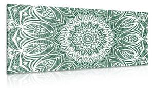 Obraz Mandala harmonie na zeleném pozadí