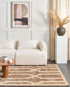 Viskózový koberec 160 x 230 cm béžový/hnědý MAHRIN