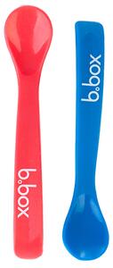 B.Box elastické silikonové lžičky 2ks Barva: modrá-červená