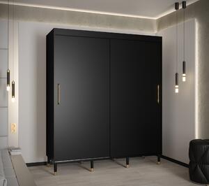 Šatní skříň Abi Calipso T Barva korpusu: Černá, Rozměry: 250 cm, Dveře: Černá - bez zrcadla