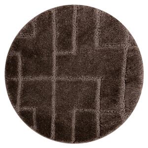 Koupelnový kobereček SUPREME LINES linie, hnědý kruh