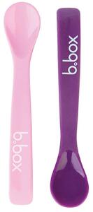 B.Box elastické silikonové lžičky 2ks Barva: růžová-fialová