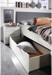 POSTEL 140/200 cm, kompozitní dřevo, šedá, bílá Carryhome - Jednolůžkové postele
