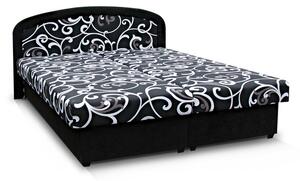 Čalouněná postel Zofie 160x200, černá, včetně matrace