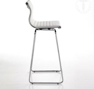 Barová židle TASK TOMASUCCI (barva - bílá syntetická kůže/kovová konstrukce)
