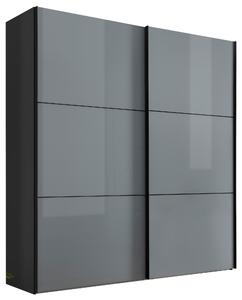 SKŘÍŇ S POSOUVACÍMI DVEŘMI, světle šedá, tmavě šedá, 167/222/68 cm Moderano - Šatní skříně