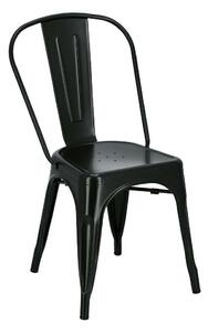 Židle PARIS černá inspirované TOLIX, Sedák bez čalounění, Nohy: kov, , barva: černá, bez područek kov