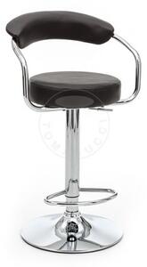 Barová židle CRUX BLACK TOMASUCCI (barva - černá syntetická kůže/chromovaný kovový rám)