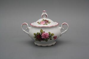 Bohemia Porcelán 1987 Čajová cukřenka 0,24l Ofélie Růže Elizabeth RL