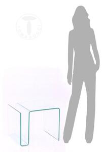 Konferenční / noční stolek MAGAZINE TOMASUCCI (barva - zakřivené sklo)