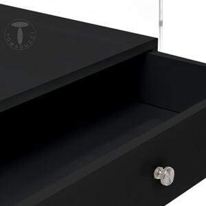 Noční stolek PANOLIA BLACK TOMASUCCI (barva - černý mat MDF, průhledný akrylát)