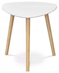 Konferenční stůl Autronic 40x40x40 cm, deska MDF bílá, nohy bambus, příroda