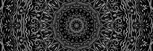Obraz Mandala ve vintage stylu v černobílém provedení Varianta: 135x45