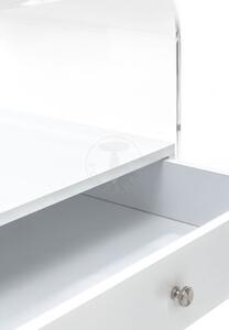 Noční stolek PANOLIA WHITE TOMASUCCI (barva - bílý, methakrylát)
