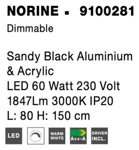 LED lustr Norine 80 černé