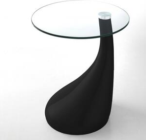 Konferenční stolek POP BLACK TOMASUCCI (barva - černá leštěná pryskyřice, tvrzené sklo)
