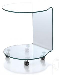 Konferenční / noční stolek na kolečkách MOVE TOMASUCCI (barva - ohýbané sklo)