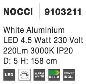 LED lustr Nocci 5 bílé