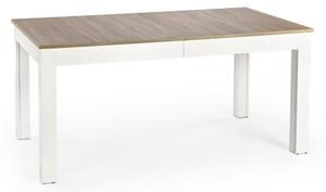 Jídelní stůl Seweryn rozkládací 160-300x90 cm (dub sonoma/bílá)