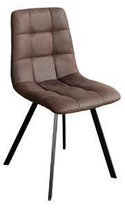 Jídelní židle BERGEN hnědé mikrovlákno (Jídelní židle)