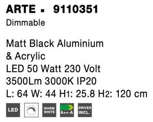 LED lustr Arte 64 černé