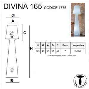 Stojací lampa pro venkovní i vnitřní použití DIVINA 165 TOMASUCCI (barva - bílá polyethylenová pryskyřice)