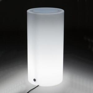 Stojací lampa/váza / květináč pro venkovní i vnitřní použití STEM 70 TOMASUCCI (barva - bílá polyethylenová pryskyřice)