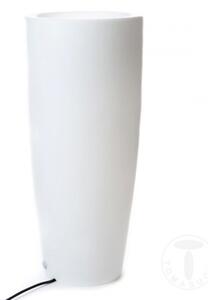 Stojací lampa/váza pro venkovní i vnitřní použití BULLET 40 TOMASUCCI (barva - bílá polyethylenová pryskyřice)